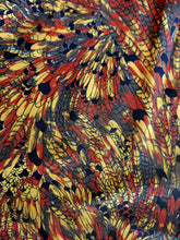 Charger l'image dans la galerie, Chemisier vintage Tina - Plumage moutarde et marron. Taille L, 40, 42. Made in France.