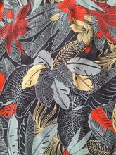 Charger l'image dans la galerie, Blouse vintage Violette - Imprimé tropical et patte d'épaules. Taille XL, 42, 44.