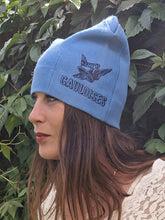 Charger l'image dans la galerie, Bonnet vintage Falbala - Cigarettes Gauloises. Bleu. Taille unique.