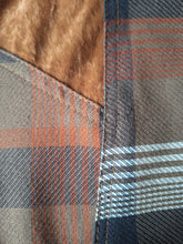 Charger l'image dans la galerie, Combinaison vintage Pénélope - A carreaux marron et bleu. Taille M, 38, 40. Made in France