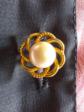 Charger l'image dans la galerie, Chemisier vintage Marjolaine - Fleurs de lys. Taille XL, 42, 44. Canda