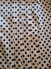 Charger l'image dans la galerie, Robe vintage Mila - Beige à pois noir. Jeu de plis. Taille M, 38, 40.