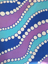 Charger l'image dans la galerie, Maillot de bain vintage Vic - Imprimé abstrait violet, bleu et blanc. Taille M, 38, 40.