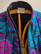 Charger l'image dans la galerie, Veste molletonnée vintage Anna - Imprimé floral éclatant. Taille L, 40, 42. Weill