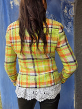 Charger l'image dans la galerie, Veste vintage Ilyana - En tweed texturé aux couleurs lumineuses. XS, 34, 36. David Pallas Paris. Made in France