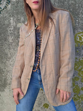 Charger l'image dans la galerie, Blazer boyish vintage Swan - Tweed beige et gris.Taille XL, 42, 44. Cerruti 1881. Made in Switzerland.