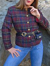 Charger l'image dans la galerie, Veste vintage Clarisse - Tweed de laine texturé. Taille M, 38, 40. Nathalie Andersen. Made in France