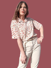 Charger l'image dans la galerie, Chemisier vintage Chiara - Imprimé floral. Taille XL 42 44. Damart.