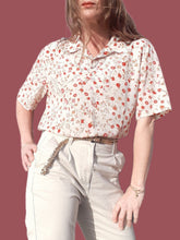 Charger l'image dans la galerie, Chemisier vintage Chiara - Imprimé floral. Taille XL 42 44. Damart.