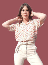 Charger l'image dans la galerie, Chemisier vintage Chiara - Imprimé floral. Taille XL 42 44. Damart.