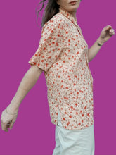 Charger l'image dans la galerie, Chemisier vintage Delphine - Motif floral. Taille XL, 42,44. Damart.