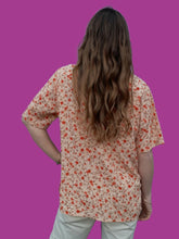 Charger l'image dans la galerie, Chemisier vintage Delphine - Motif floral. Taille XL, 42,44. Damart.