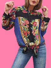Charger l'image dans la galerie, Chemisier 'Seconde' Lucie - Imprimé floral. Taille L, 40, 42. Umberto Monza Paris. Made in CEE.
