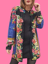 Charger l'image dans la galerie, Chemisier 'Seconde' Lucie - Imprimé floral. Taille L, 40, 42. Umberto Monza Paris. Made in CEE.