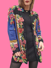 Charger l'image dans la galerie, Chemisier 'Seconde' Lucie - Imprimé floral. Taille L, 40, 42. Umberto Monza Paris. Made in CEE.