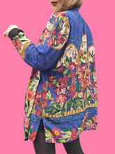 Charger l'image dans la galerie, Chemisier 'Seconde' Lucie - Imprimé floral. Taille L, 40, 42. Umberto Monza Paris. Made in CEE.
