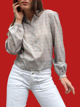 Charger l'image dans la galerie, Blouse vintage Alicia - Imprimé géométrique. Taille M, 38, 40. Vitos Paris. Made in France.