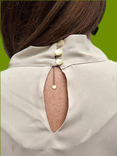 Charger l'image dans la galerie, Blouse vintage Margot - Nude, plis et fronces. Taille L, 40, 42.