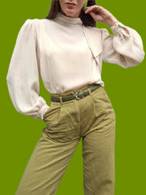 Charger l'image dans la galerie, Blouse vintage Margot - Nude, plis et fronces. Taille L, 40, 42.