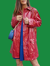 Charger l'image dans la galerie, Ciré 'Seconde' Lidia - Vernis rose cerise. Taille XXL, 44, 46. Armor-Lux