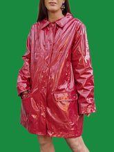 Charger l'image dans la galerie, Ciré 'Seconde' Lidia - Vernis rose cerise. Taille XXL, 44, 46. Armor-Lux