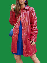 Charger l'image dans la galerie, Ciré 'Seconde' Lidia - Vernis rose cerise. Taille XXL, 44, 46. Armor-Lux