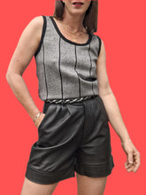 Charger l'image dans la galerie, Top vintage Lucille - Débardeur pure laine. Chevrons et rayures. Taille S, 36, 38. Gérard Pasquier. Made in France