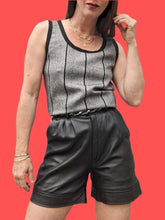 Charger l'image dans la galerie, Top vintage Lucille - Débardeur pure laine. Chevrons et rayures. Taille S, 36, 38. Gérard Pasquier. Made in France