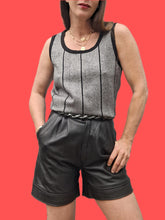 Charger l'image dans la galerie, Top vintage Lucille - Débardeur pure laine. Chevrons et rayures. Taille S, 36, 38. Gérard Pasquier. Made in France