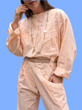 Charger l'image dans la galerie, Combinaison vintage Annabelle - En coton saumon. Taille L, 40, 42.