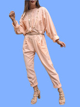 Charger l'image dans la galerie, Combinaison vintage Annabelle - En coton saumon. Taille L, 40, 42.