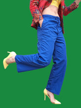 Charger l'image dans la galerie, Pantalon 'Seconde' Marcelle - Bleu Bugatti. Bleu de travail. Taille M, 38, 40. Adolphe Lafont.