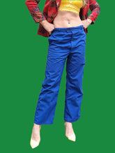 Charger l'image dans la galerie, Pantalon 'Seconde' Marcelle - Bleu Bugatti. Bleu de travail. Taille M, 38, 40. Adolphe Lafont.