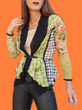 Charger l'image dans la galerie, Blouse 'Seconde' Telma - Taille S, 36, 38. Effet basque. Bleu-Blanc-Rouge Made in Portugal