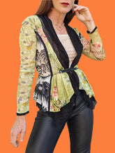 Charger l'image dans la galerie, Blouse 'Seconde' Telma - Taille S, 36, 38. Effet basque. Bleu-Blanc-Rouge Made in Portugal