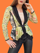 Charger l'image dans la galerie, Blouse 'Seconde' Telma - Taille S, 36, 38. Effet basque. Bleu-Blanc-Rouge Made in Portugal