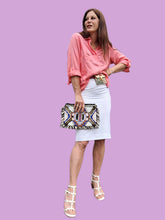 Charger l'image dans la galerie, Jupe 'Seconde' Prisca - En nid d'abeille, coton blanc. Taille XS, 34, 36. Cyrillus