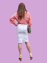 Charger l'image dans la galerie, Jupe 'Seconde' Prisca - En nid d'abeille, coton blanc. Taille XS, 34, 36. Cyrillus