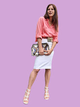 Charger l'image dans la galerie, Jupe 'Seconde' Prisca - En nid d'abeille, coton blanc. Taille XS, 34, 36. Cyrillus