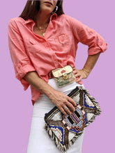 Charger l'image dans la galerie, Chemisier vintage Lydia - Rose. A poches et revers aux manches. Taille M, 38, 40.