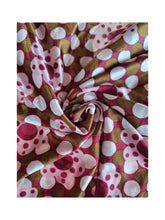 Charger l'image dans la galerie, Blouse vintage Camilla - Fleuri rose et kaki. Taille XS, 34, 36. H
