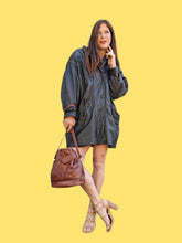 Charger l'image dans la galerie, Veste vintage Olivia - Cuir d'agneau noir. Taille XL, 42, 44. Cuero. Fabriqué en Espagne