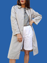Charger l'image dans la galerie, Trench-Coat vintage Anna - Bleu glacier. Taille M, 38, 40. P Poucquet. Diolen