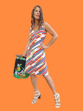 Charger l'image dans la galerie, Robe vintage Louise - Imprimé pop. Taille XL, 42, 44. Françoise de France. Made in France.