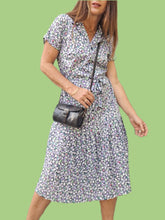 Charger l'image dans la galerie, Robe vintage Lina - Fleurie et plissée. Taille M, 38, 40. Made in France.