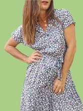 Charger l'image dans la galerie, Robe vintage Lina - Fleurie et plissée. Taille M, 38, 40. Made in France.
