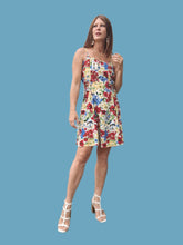 Charger l'image dans la galerie, Robe vintage Marge - Fleurie et lacée sur les côtés. Taille M, 38, 40.