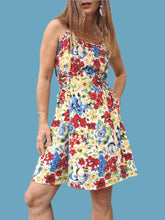Charger l'image dans la galerie, Robe vintage Marge - Fleurie et lacée sur les côtés. Taille M, 38, 40.