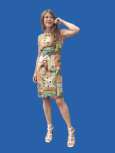 Charger l'image dans la galerie, Robe vintage Amélina - Imprimé géométrique Africain. Taille S, 36, 38.