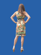 Charger l'image dans la galerie, Robe vintage Amélina - Imprimé géométrique Africain. Taille S, 36, 38.